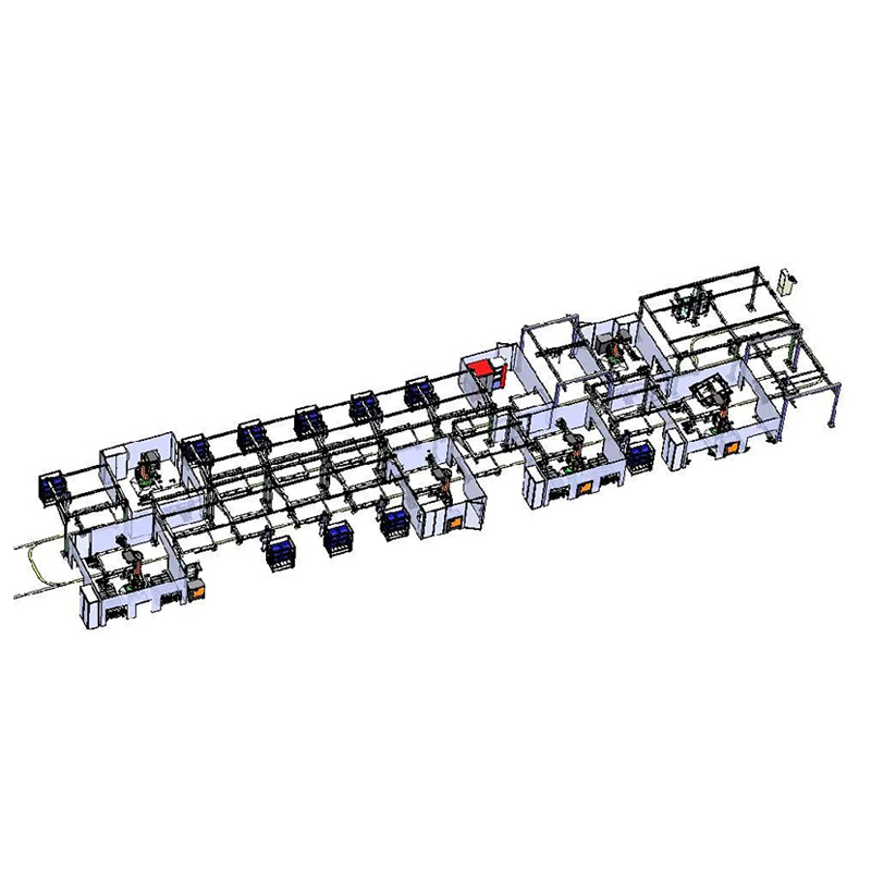 Square aluminum shell battery module PACK production line